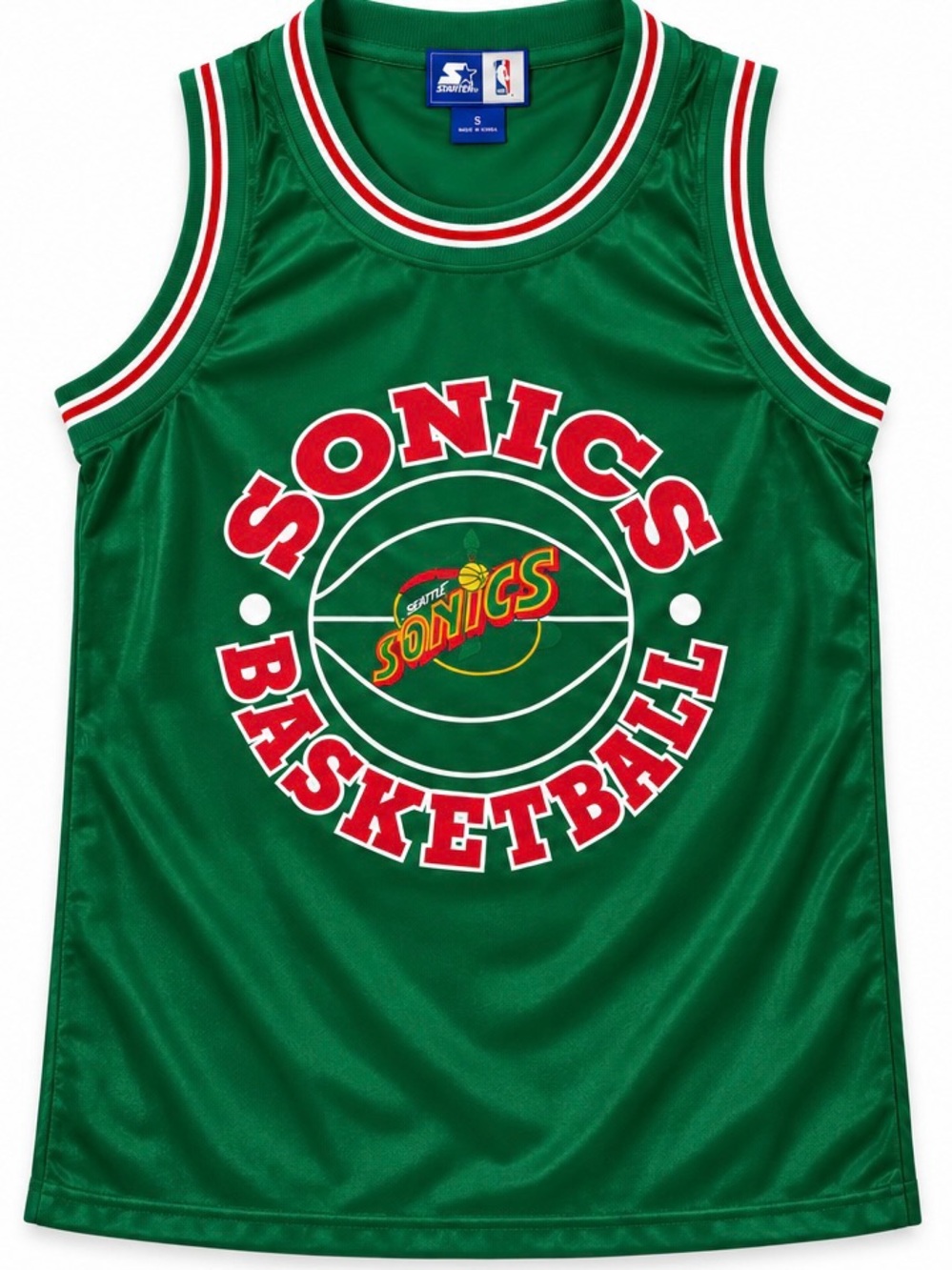 Sonics Basketball Jersey with Red & White Trim